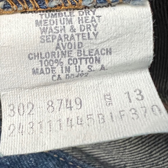 Vintage Lee Talon Zipper 80s Jeans Size 13 - Picture 7 of 8